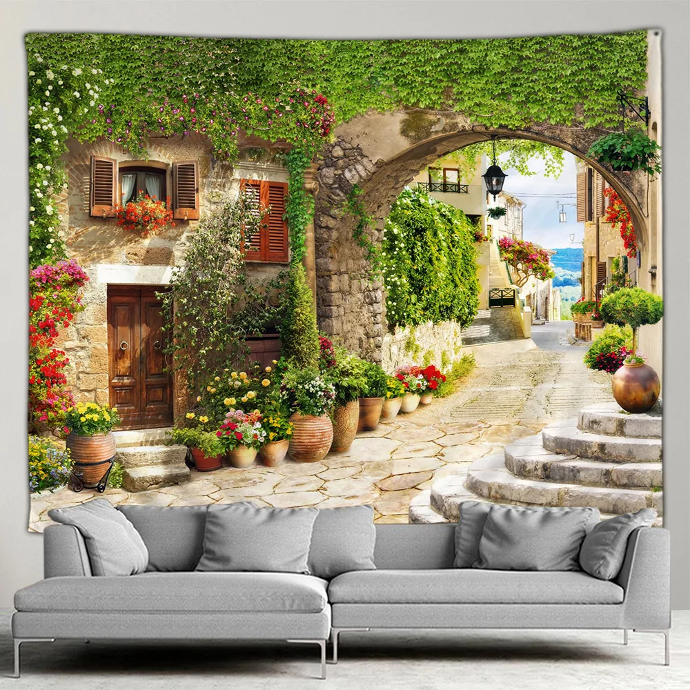 Home Decor Indonesia - Açık bahçe posteri akdeniz manzara botanik