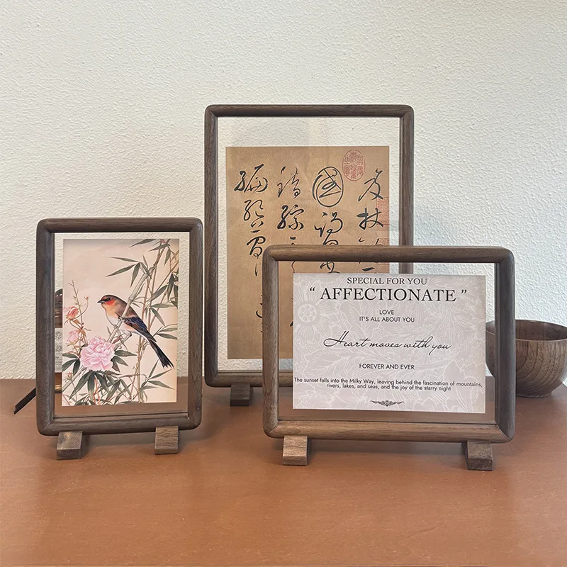 Bamboo Photo Frame - Premium Kaliteli, Tamamen Siyah Ceviz Ağacından