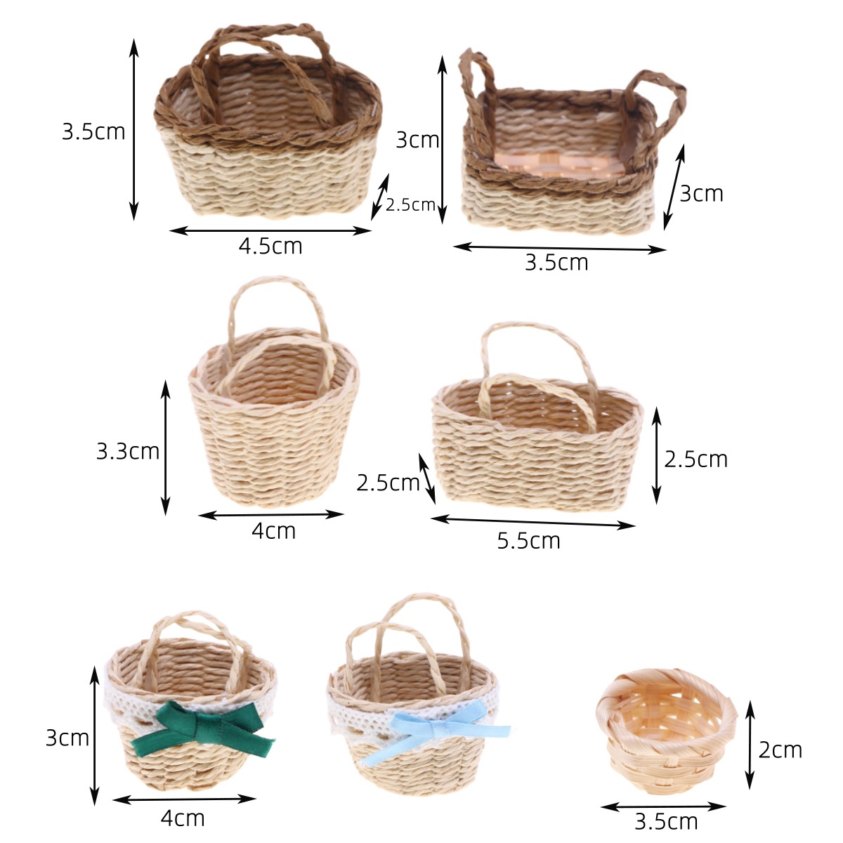 1 adet Dollhouse El Dokuma Laf - Rattan Plant Basket incelemesi ve fiyatı