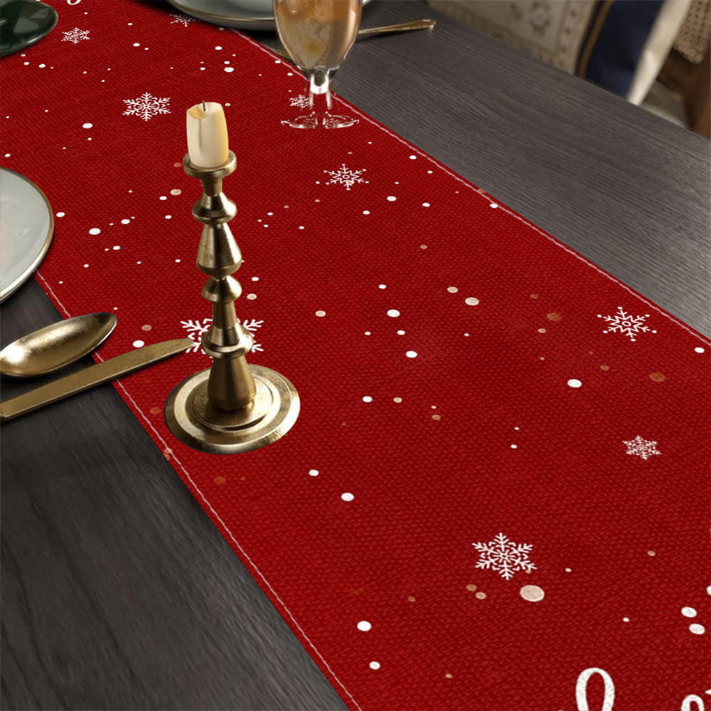 Şenlikli Çiçekli Noel Masa Ört - Linen Table Runner incelemesi ve fiyatı
