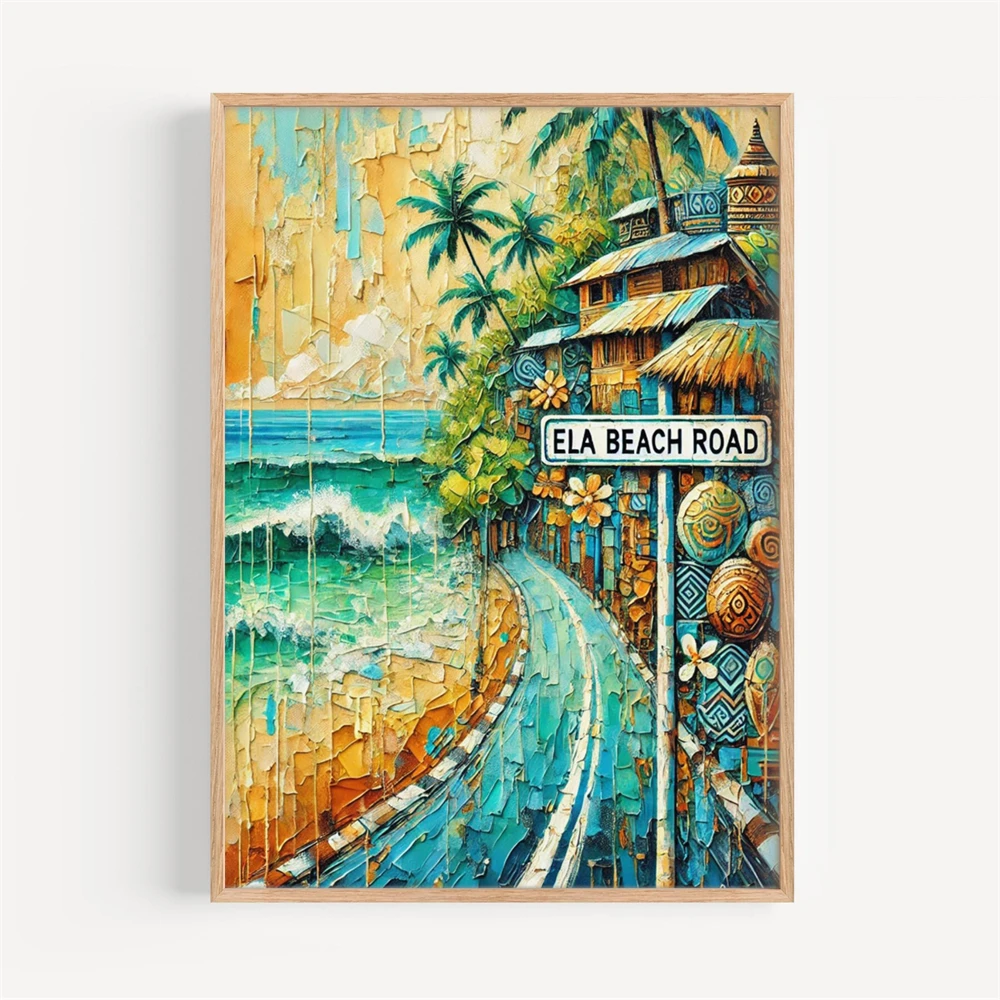 Lombok Suluboya Tuval Resim, Ş - Home Decor Indonesia incelemesi ve fiyatı