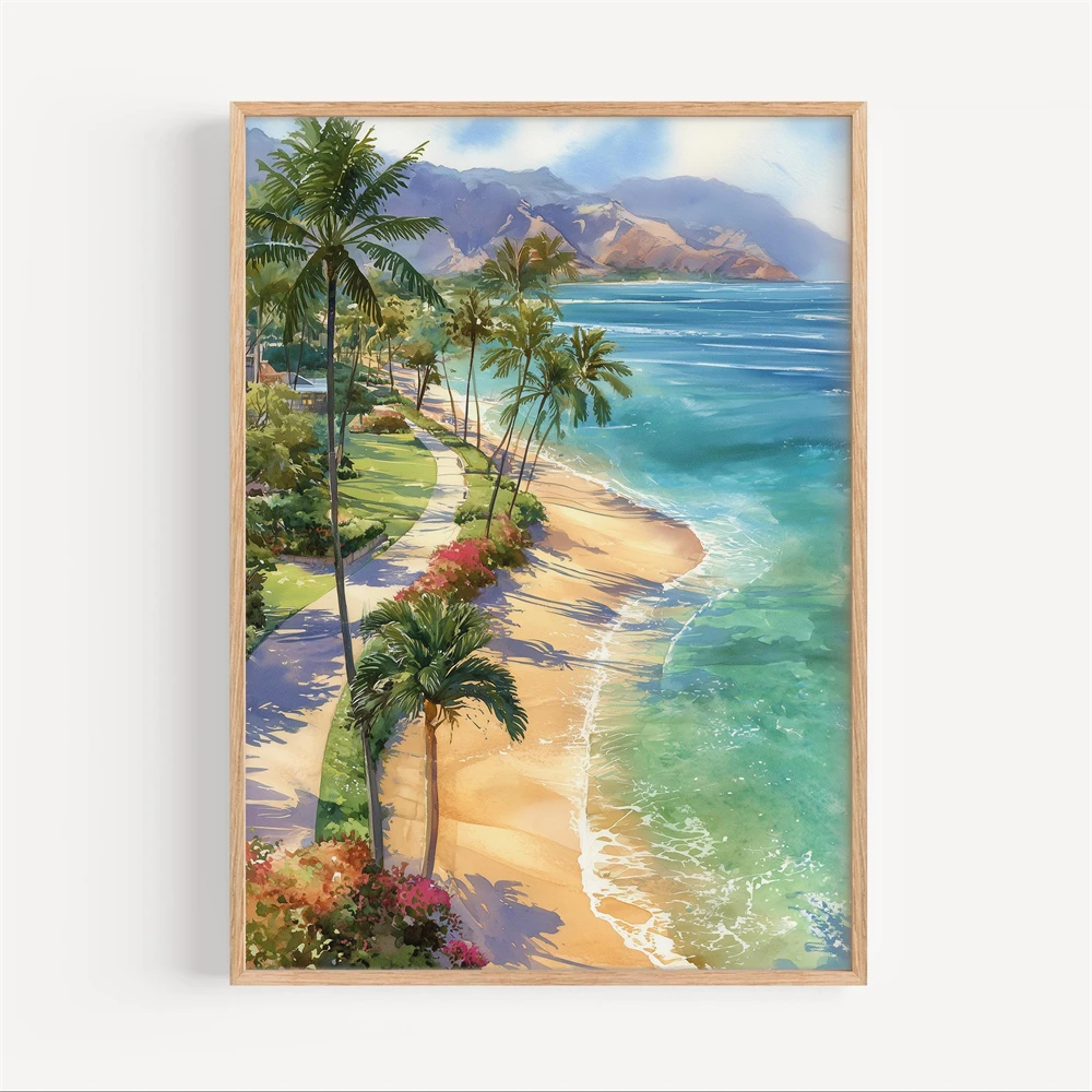 Lombok Suluboya Tuval Resim, Ş - Home Decor Indonesia incelemesi ve fiyatı