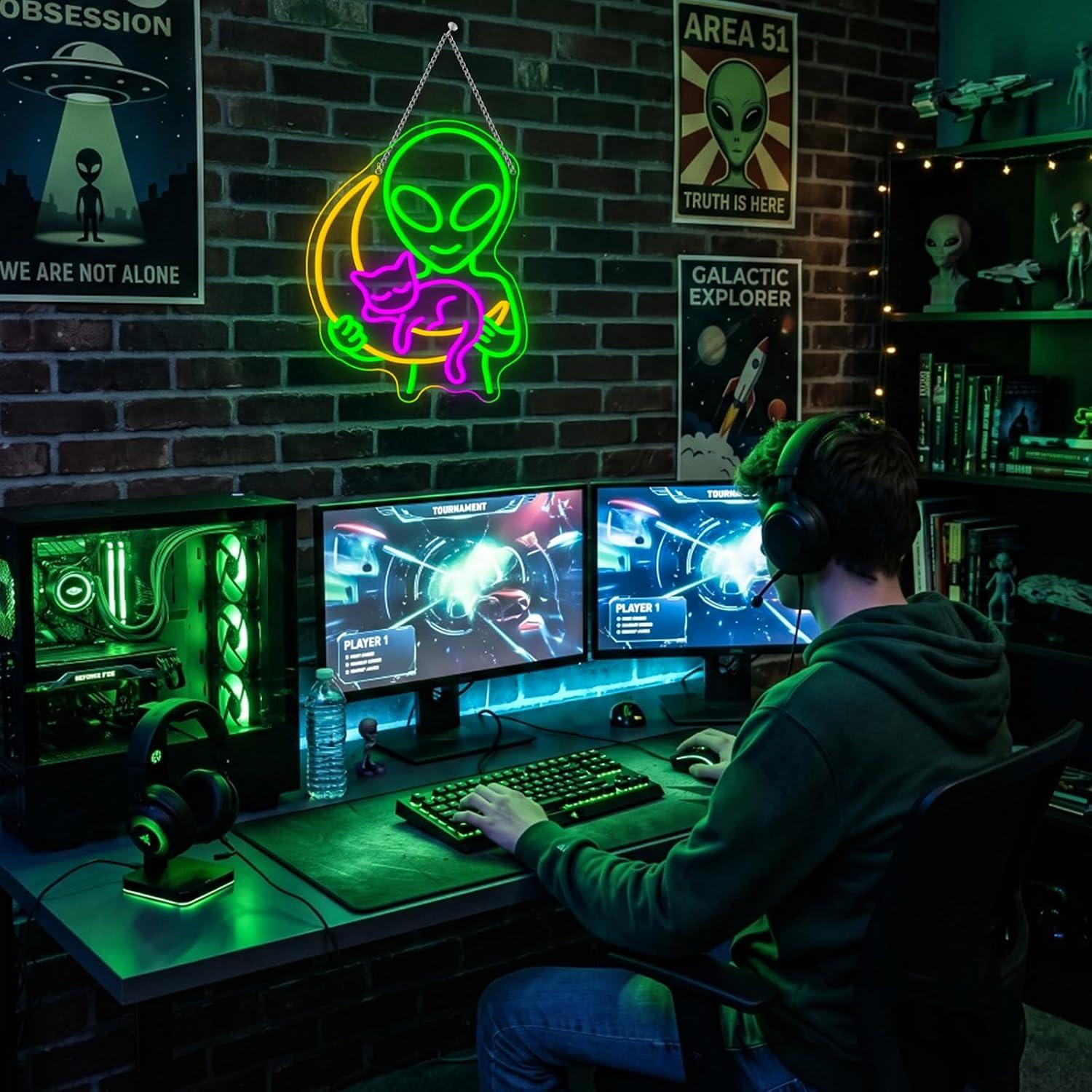 Uzaylı Kedi Neon Tabelası, Uyk - Home Decor Theme incelemesi ve fiyatı